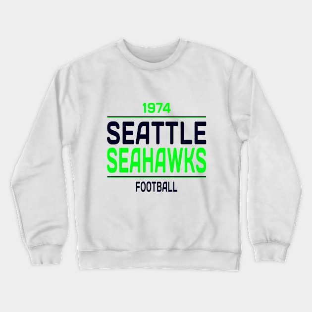 Seattle Seahawks Football Classic Crewneck Sweatshirt by Medo Creations